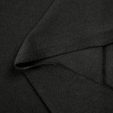 Black fluid polyester polo knit