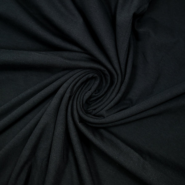 Jersey de coton fin flammé noir