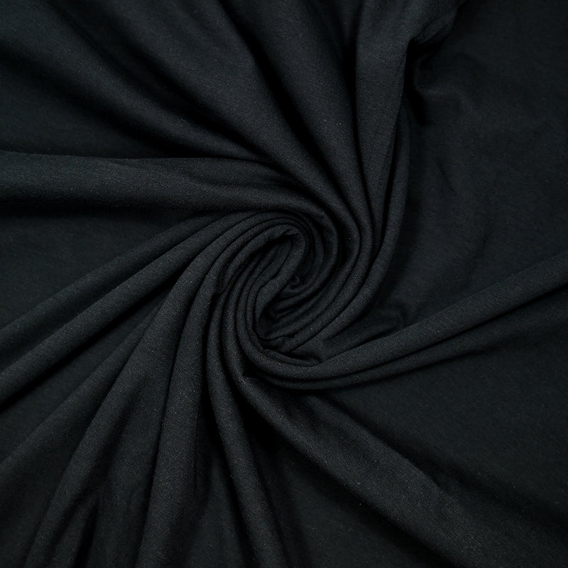 Jersey de coton fin flammé noir