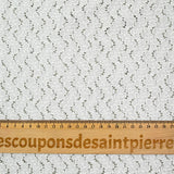 Maille dentelle brodée nuage blanc