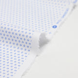 Coton chemise mini géométrique bleu clair fond blanc