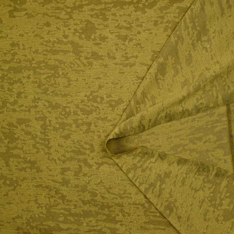 Jersey de polyester dévoré vert olive
