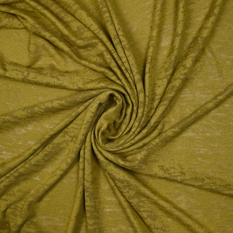 Jersey de polyester dévoré vert olive