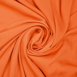 Satin de polyester léger orange tangerine