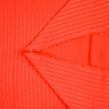 Voile polyviscose rayé nervuré Maria orange