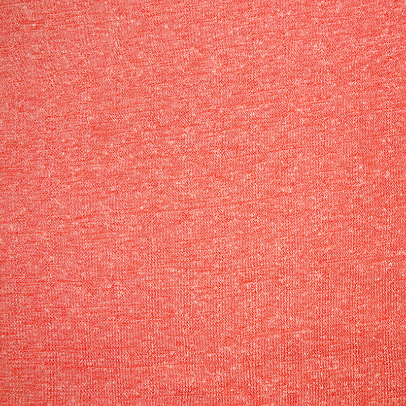 Maille de polyester chinée et mouchetée corail
