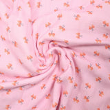 Gasa doble estampado mariposas fondo rosa