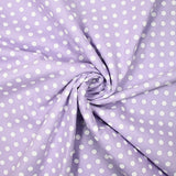Coton imprimé pois 8mm fond parme