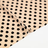 Flocked polyviscose mesh black pea flesh background