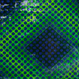 Velours de polyester Lurex imprimé petit pois bleu fond vert