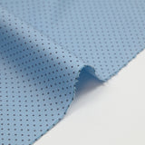 Coton imprimé pois gris 1mm fond bleu