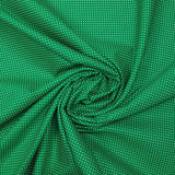 Coton imprimé pois 1mm fond vert prairie