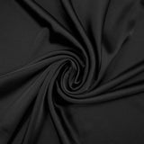 Satin de polyester fluide noir