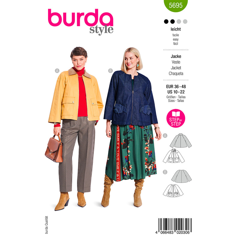 Patron Burda n°5695 : Veste