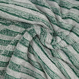 Polaire doudou rayé vert bouteille et gris neige