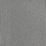 Polycoton tissé teint rayé bleu marine fond écru