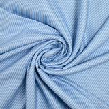 Viscose imprimée rayure bleue fond blanc