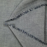 Simple gaze tissée-teinte blanche rayure marine