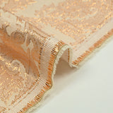 Rococo pink lamé brocade with blush background