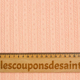 Jersey pointelle 100% coton saumon