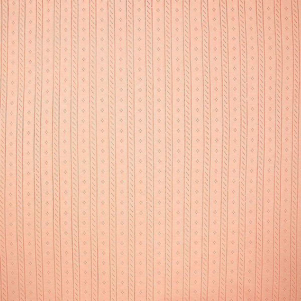 Jersey pointelle 100% coton saumon