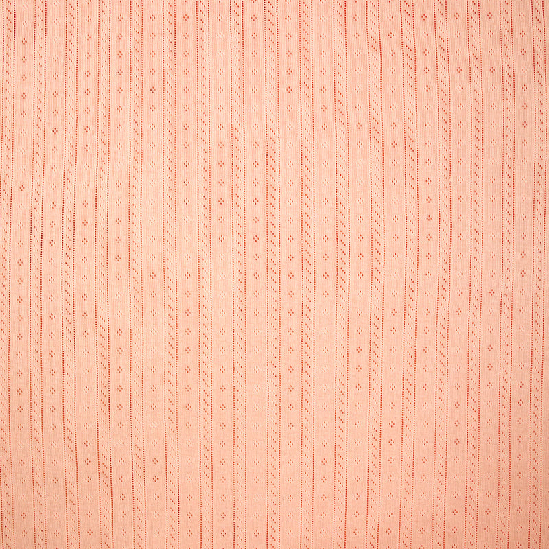 Jersey pointelle 100% coton saumon
