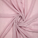 Powder pink bohemian floral embroidered polyester veil