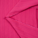 Polyviscose texturée effet smock rose fuchsia