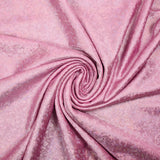 Jersey printed with holographic silver polka dots, candy pink background