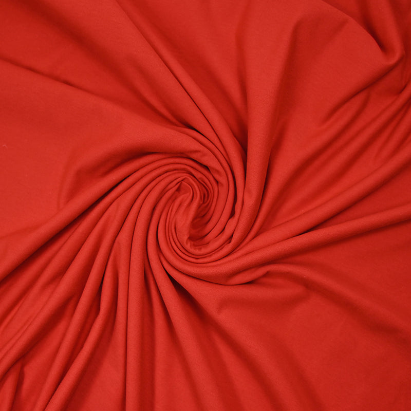 Jersey de coton fin flammé rouge vermeil