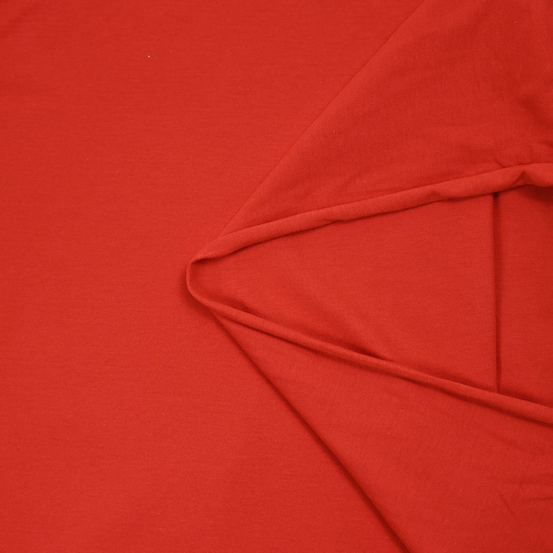 Jersey de coton fin flammé rouge vermeil