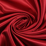 Satin de polyester rouge coquelicot
