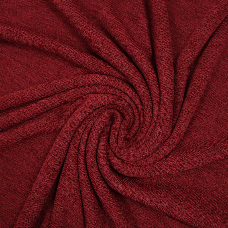 Maille fine polyester chinée rouge