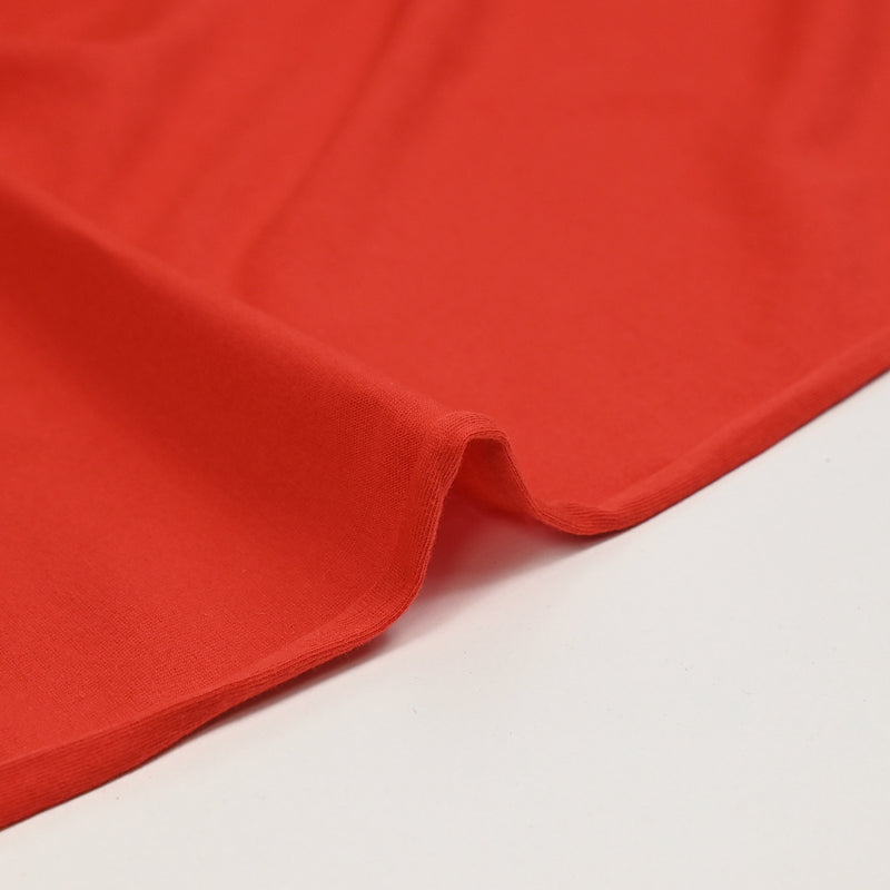 Jersey de coton fin flammé rouge vermeil