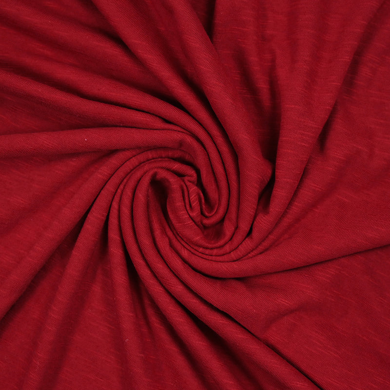 Jersey de coton flammé rouge