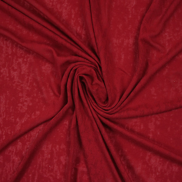 Jersey de polyester dévoré rouge
