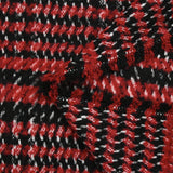Laine mélangée double face blanc, noir et rouge
