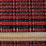 Laine mélangée double face blanc, noir et rouge