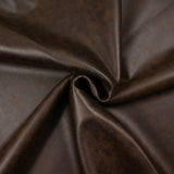 Simili cuir aspect vieilli cacao envers jersey fond chocolat