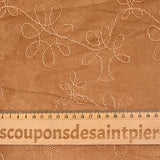 Suédine scuba brodée camel