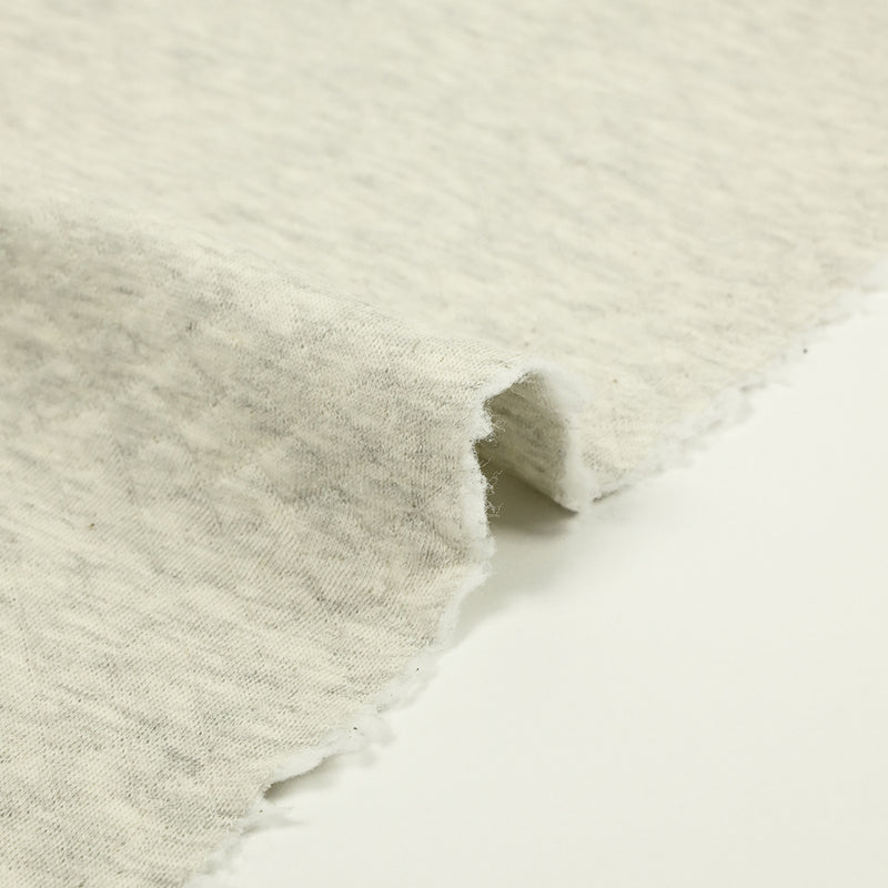 Matelassian jersey polycoton gray chiné light