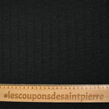 Maille côtelée polyviscose Touria noir