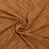 Maille dentelle chevron lurex camel