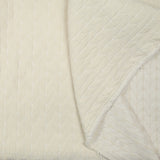 Jacquard polyester fantaisie blanc cassé