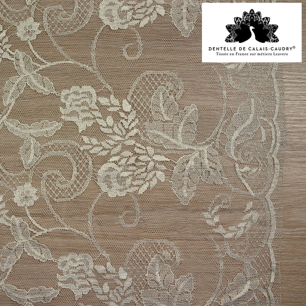 Dentelle de Calais® Solène blanc cassé au mètre