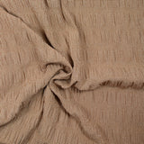 Polycoton vichy seersucker marron
