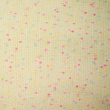 Wool blend tweed pink and blue confetti yellow background