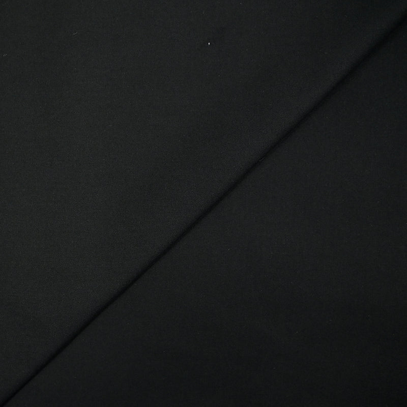 Toile de coton viscose noir corbeau
