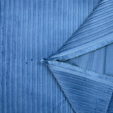 Denim blue heavy ribbed cotton velvet