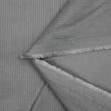 Velours côtelé de coton 2 mm gris